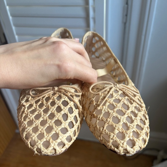 Loeffler Randall Leonie Raffia Ballet Flats 37.5 - Picture 4 of 5